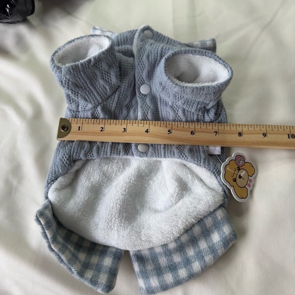 Black and Blue Dog Jacket puffer sweater Set - Picture 16 of 16